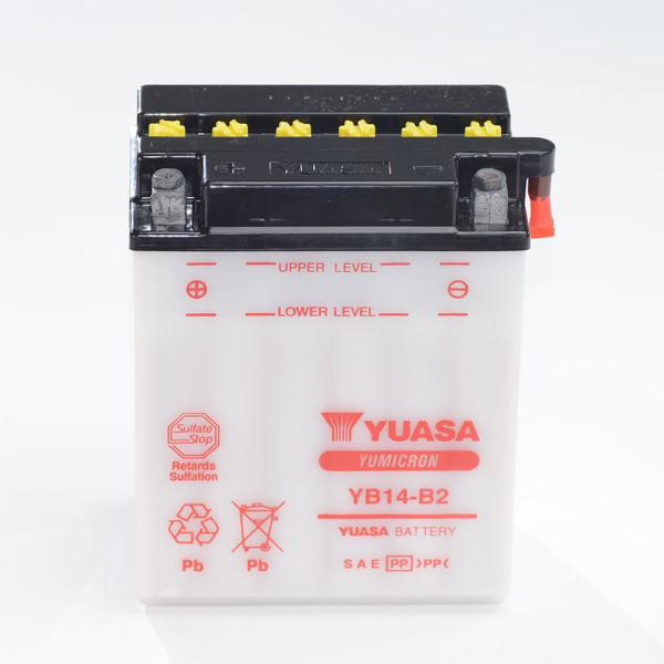 Batterie 12V 14AH YB14-B2 Blei-Säure Yuasa 51414 ohne Säurepack