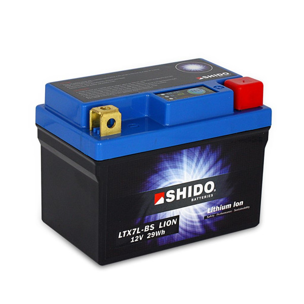 Batterie 12V 2,4AH(6AH) YTX7L-BS Lithium-Ionen Shido 50614