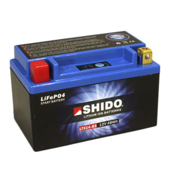 Batterie 12V 4AH (12AH) YTX14-BS Lithium-Ionen SHIDO LTM2L