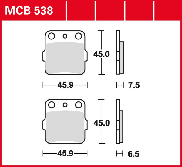 Bremsbelag TRW MCB538SI Sinter Offroad