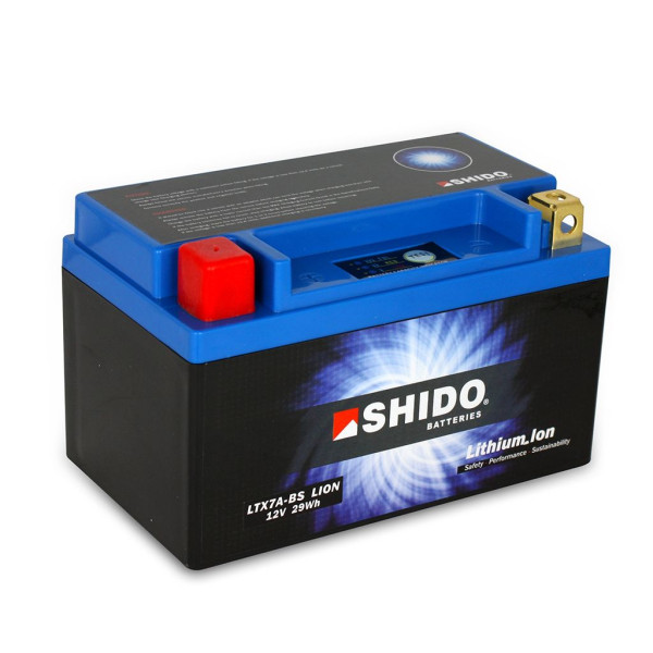 Batterie 12V 2,4AH(6AH) YTX7A-BS Lithium-Ionen Shido 50615