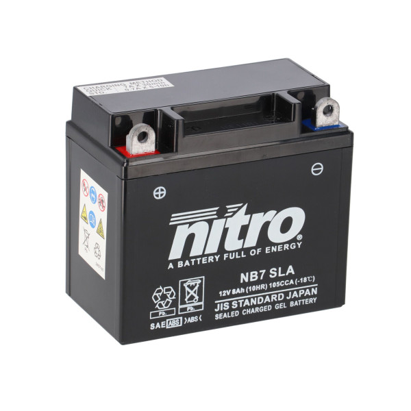 Batterie 12V 8AH YB7-A Gel Nitro