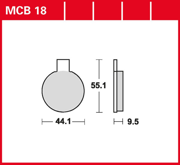Bremsbelag TRW MCB18 organisch