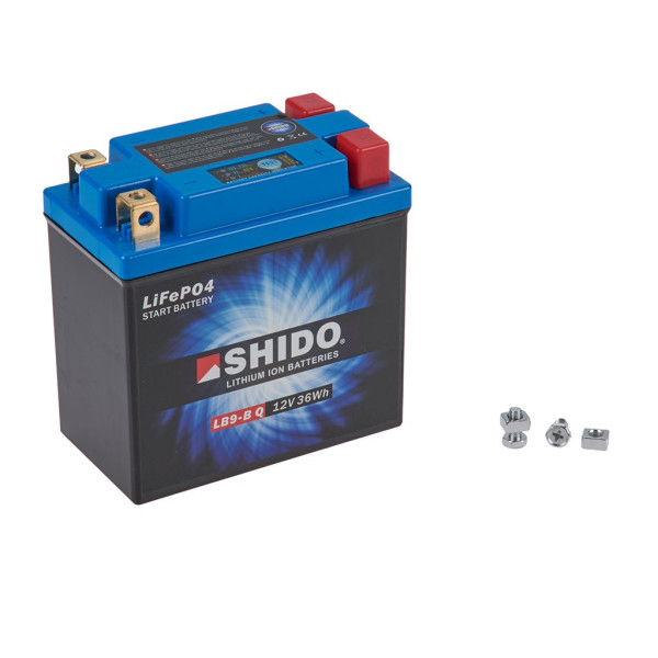 Batterie 12V 3AH(8AH) YB9-B Lithium-Ionen Shido