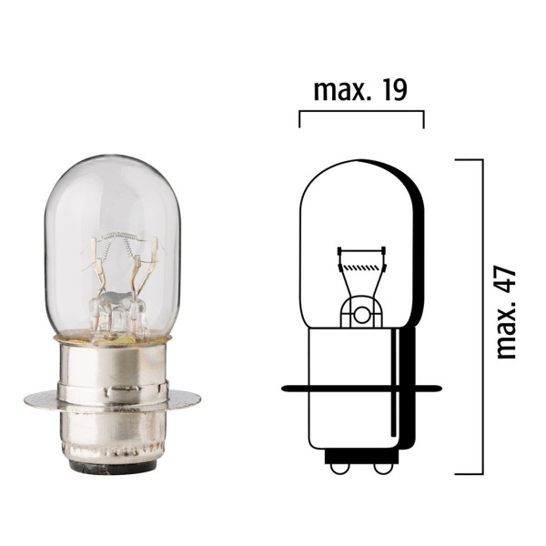 Lampe MotoLibre 12V 25/25W P15d-25-1 klar Kragenbirne