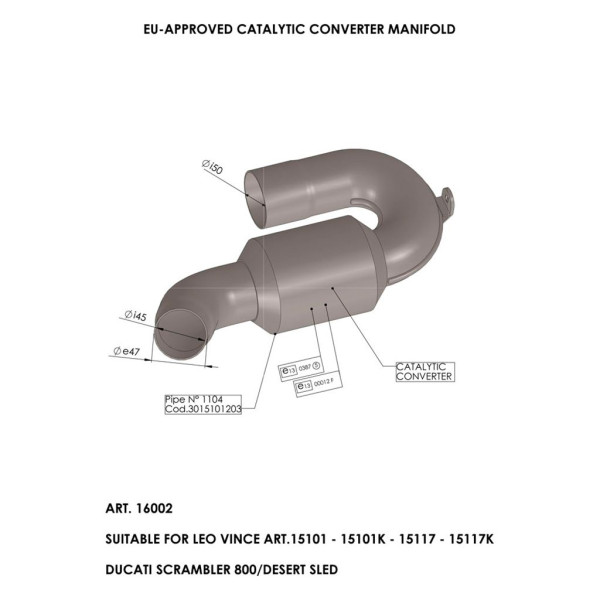 Auspuff-Katalysator (Euro 4) LeoVince 16002