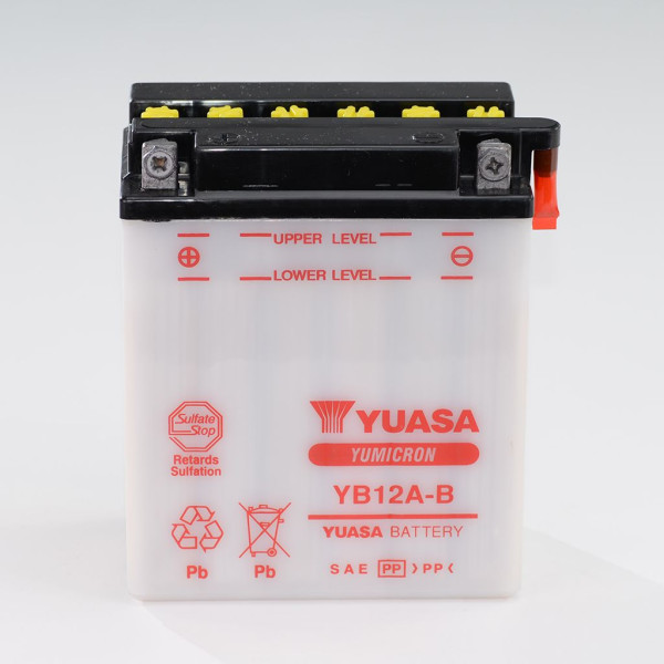 Batterie 12V 12AH YB12A-B Blei-Säure Yuasa 51215 ohne Säurepack