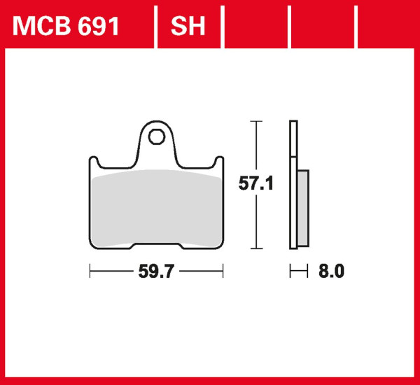 Bremsbelag TRW MCB691PC Performance Comfort