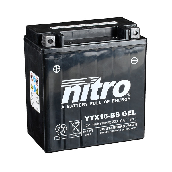 Batterie 12V 14AH YTX16-BS Gel Nitro