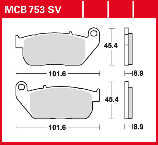 Bremsbelag TRW MCB753PC Performance Comfort