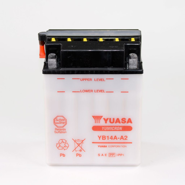 Batterie 12V 14AH YB14A-A2 Blei-Säure Yuasa ohne Säurepack